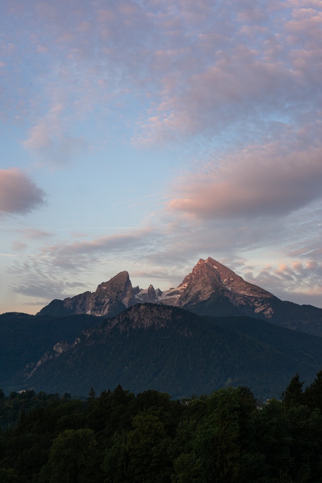 Watzmann zonsondergang